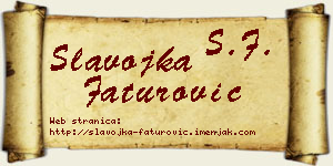 Slavojka Faturović vizit kartica